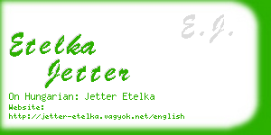 etelka jetter business card